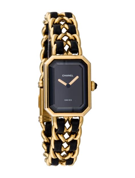 chanel gold boyfriend watch womens small|chanel black ribbon watch.